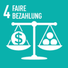 4. Grundsatz: Faire Bezahlung - Die Preise im Fairen Handel werden im gleichberechtigten Dialog unter den Handelspartnern festgelegt. Sie sichern den Produzenten eine faire Entlohnung und macht zwischen den Geschlechtern keinen Unterschied. Männer wie Frauen werden gleichermaßen entlohnt. Dabei gilt dass Prinzip, dass Arbeitslöhne einen würdigen Lebensstandard erfüllen müssen. Dazu zählen Nahrung, Wasser, Wohnen, Bildung, medizinische Versorgung, Mobilität, Kleidung und einer Reserve für Unvorhergesehenes.